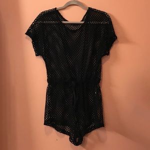 Swimsuit Cover Up Romper Black